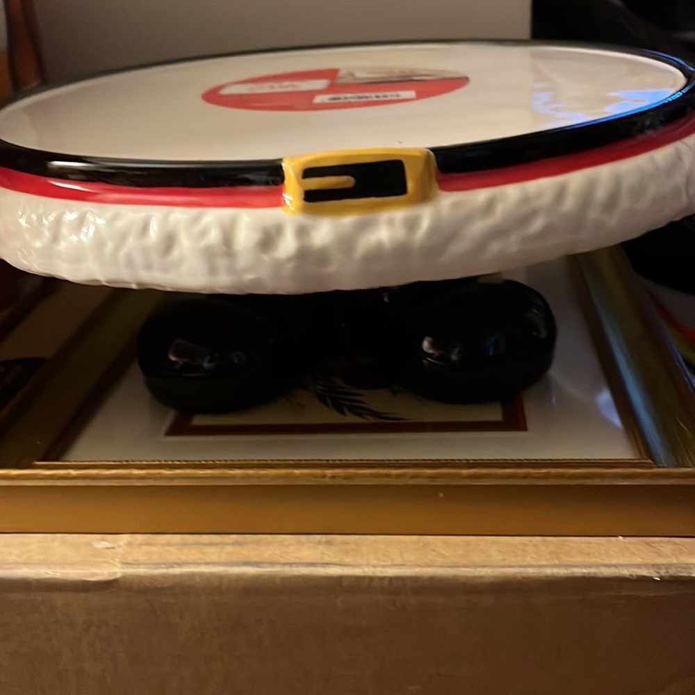 New Santa Pedestal Cake orDessert Plate